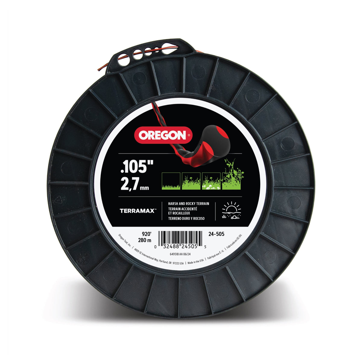 Oregon 24-505 Terramax .105 Oval Twist 5 lb Spool