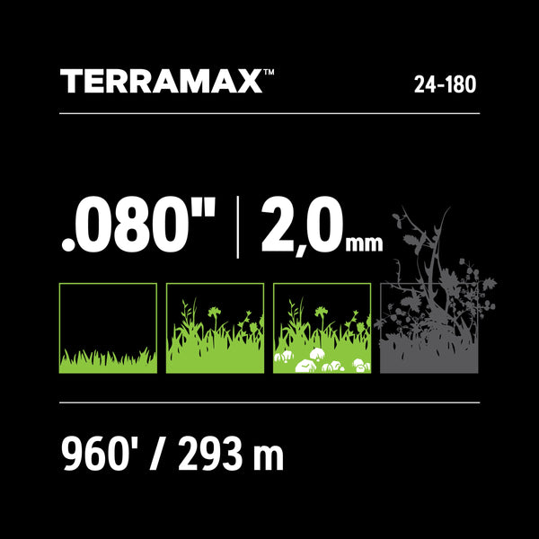 Oregon 24-180 Terramax, .080 Oval Twist 3 lb Spool
