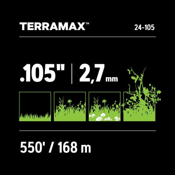 Oregon 24-105 Terramax, .105 Oval Twist 3 lb Spool