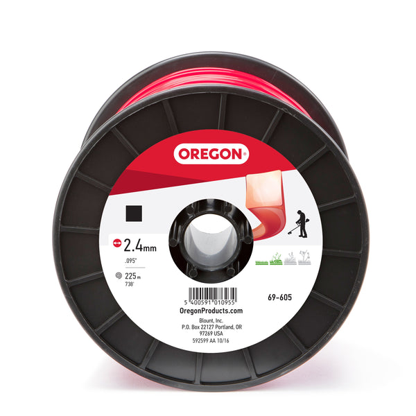 Oregon 69-605 OREGON TRIMMER LINE, RED, SQ, .095 3LB SPOOL