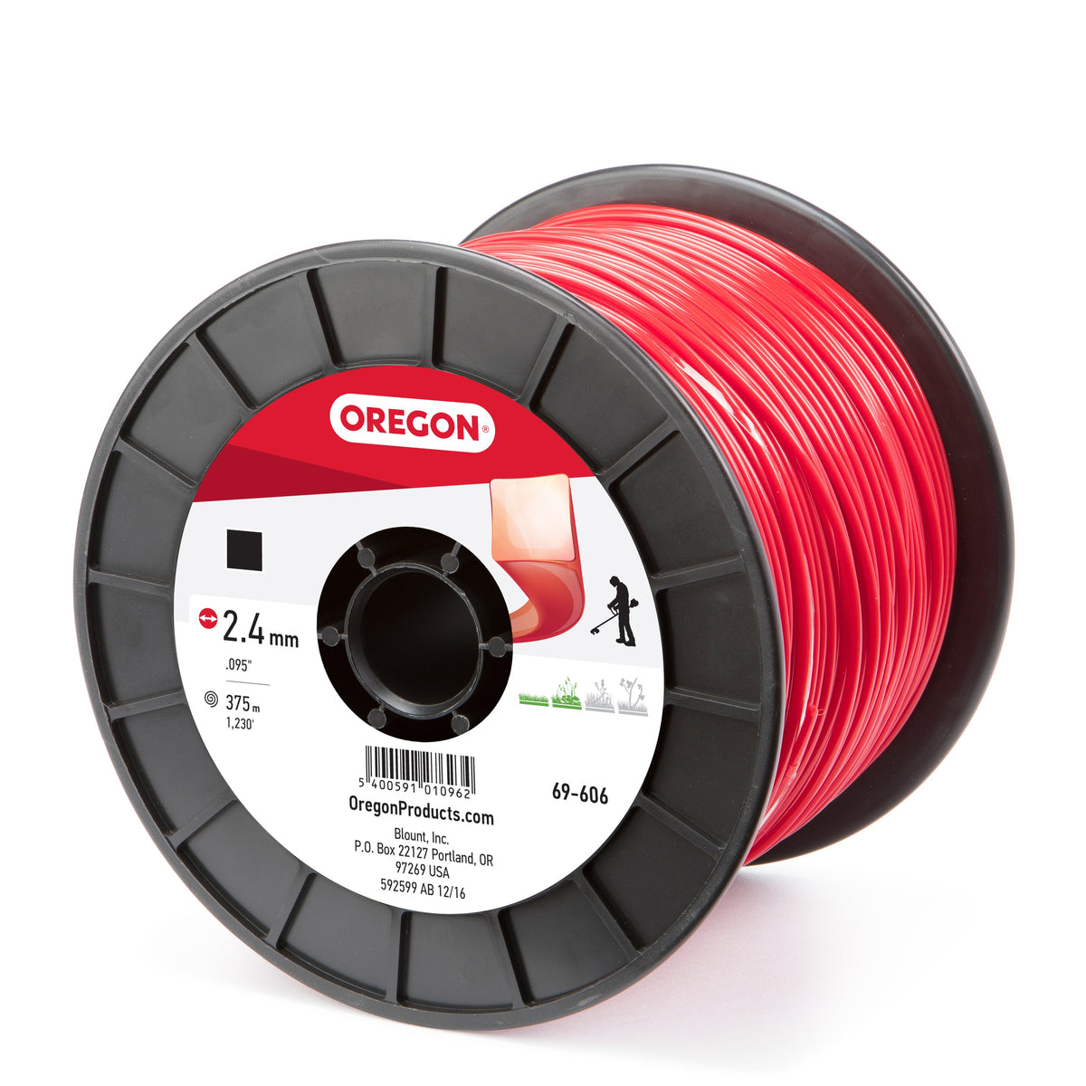 Oregon 69-606 TRIMMER LINE,RED,SQ,.095 5lb S