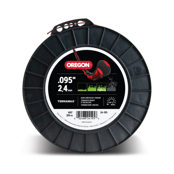 Oregon 24-195 Terramax, .095 Oval Twist 3 lb Spool