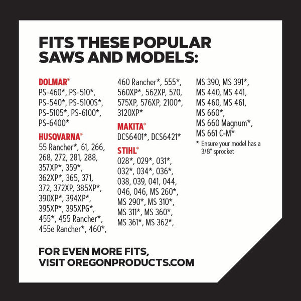 Oregon 72EXL084G PowerCut Saw Chain, 3/8