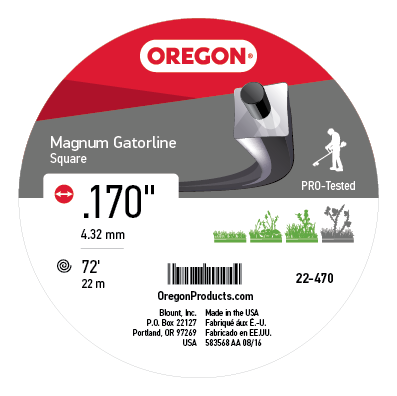 Oregon 22-470 GATORLINE,MAGNUM SQUARE .170 1
