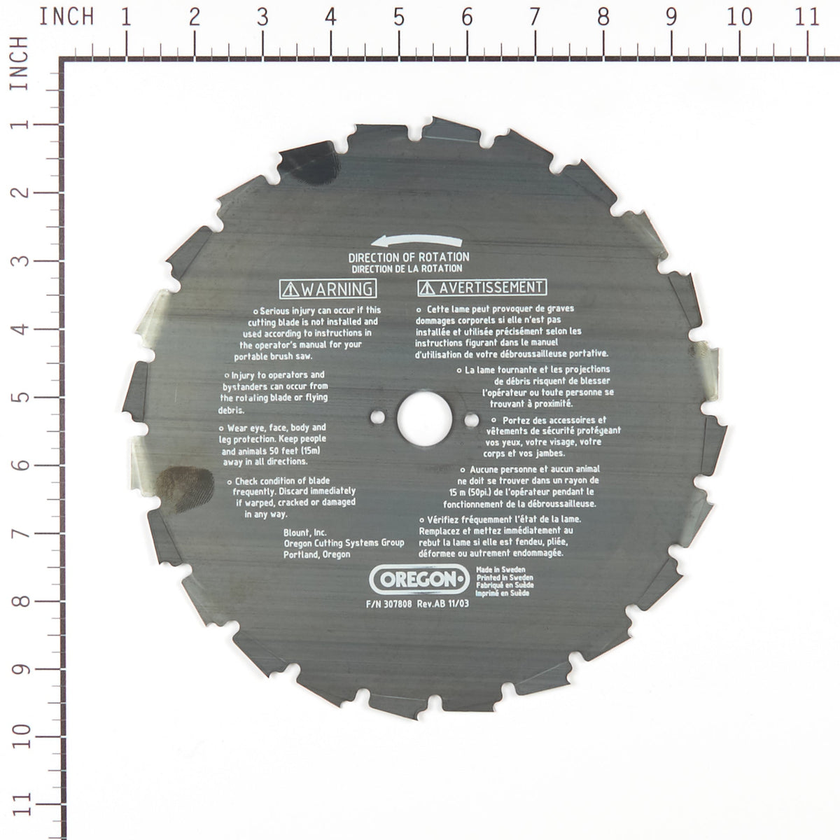 Oregon 41-932 Brush Cutter Blade, 9" 24 Tooth Compatible w/ EIA series