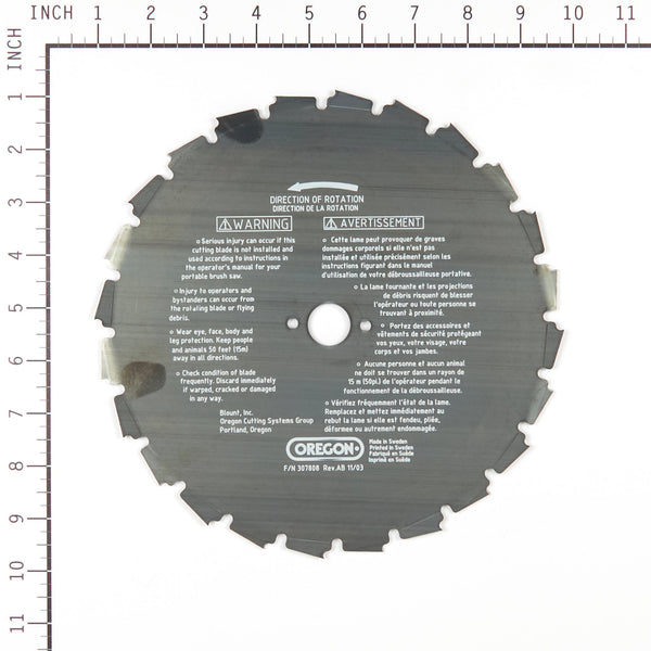 Oregon 41-932 Brush Cutter Blade, 9" 24 Tooth Compatible w/ EIA series