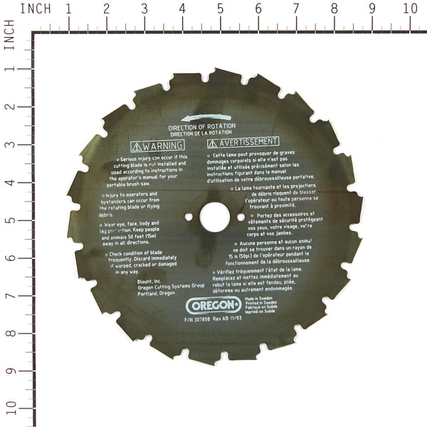 Oregon 41-930 Brush Cutter Blade, 8" 22 Tooth Compatible w/ EIA series