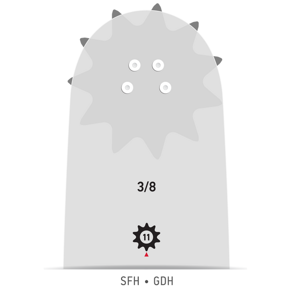Oregon 180SFHK095 18" Advancecut Guide Bar, 3/8"