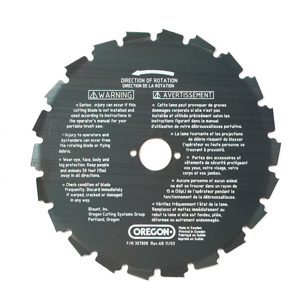 Oregon 41-931 Brush Cutter Blade, 8" 22 Tooth Compatible w/ EIA series