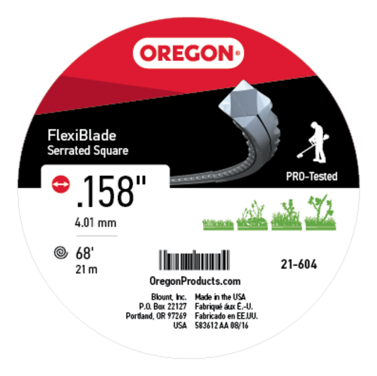 Oregon 21-604 FlexiBlade, Serrated .158 X 68'