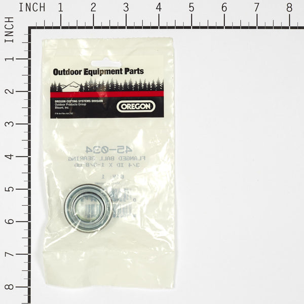 Oregon 45-034 Flanged Ball Bearing 3/4IN X 1-