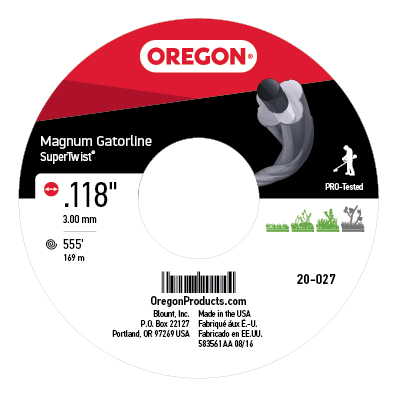 Oregon 20-027 Trimmer Line: Supertwist Magnum Gatorline