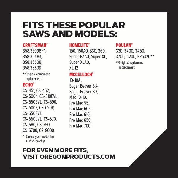 Oregon 72EXL070G PowerCut Saw Chain, 3/8