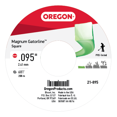 Oregon 21-895 GATORLINE,SQUARE .095 3LB SPOO