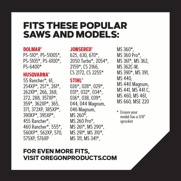 Oregon 72EXL072G PowerCut Saw Chain, 3/8