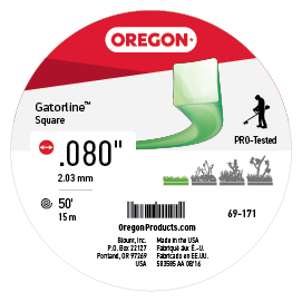 Oregon 69-171 Trimmer Line: Square Gatorline .080" gauge - 50' donut)