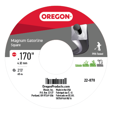 Oregon 22-870 GATORLINE,MAGNUM SQUARE .170 3
