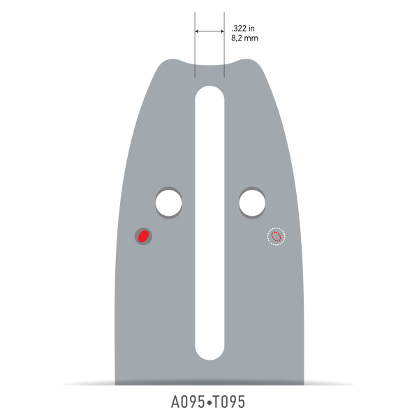 Oregon 140SXEA095 14" Advancecut Guide Bar, 91 Series