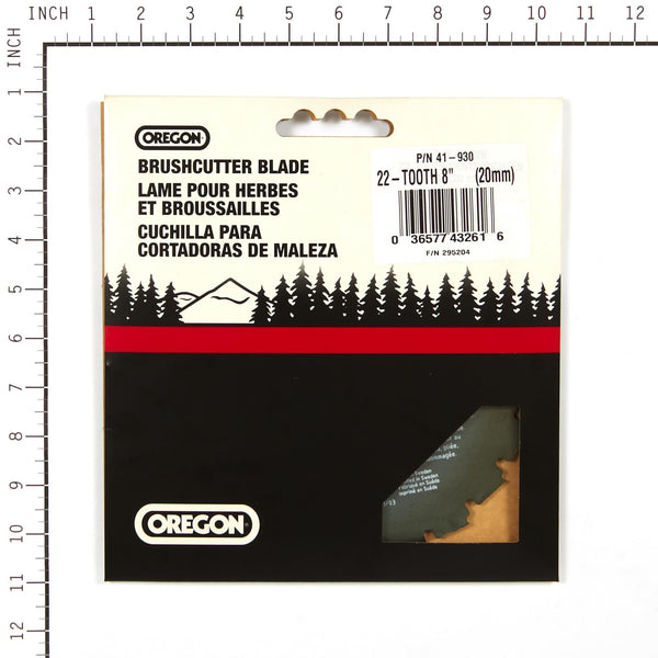 Oregon 41-930 Brush Cutter Blade, 8" 22 Tooth Compatible w/ EIA series
