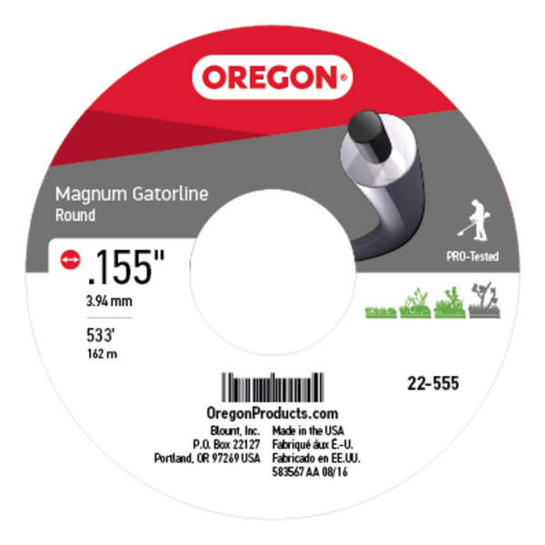 Oregon 22-555 Gatorline, Magnum Round .155
