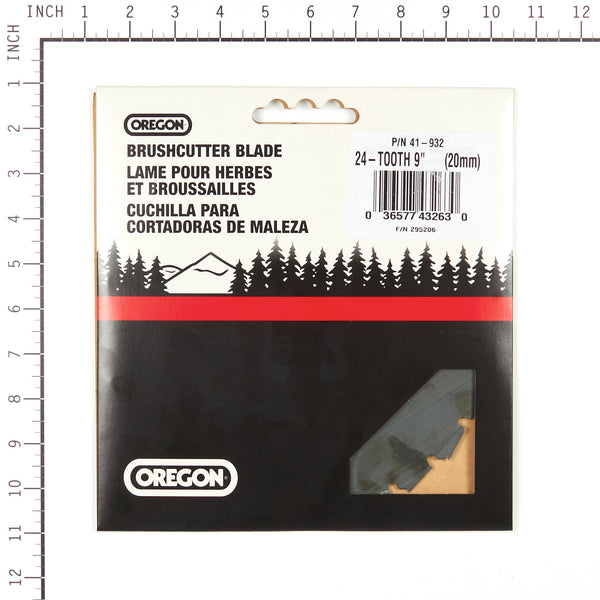 Oregon 41-932 Brush Cutter Blade, 9" 24 Tooth Compatible w/ EIA series