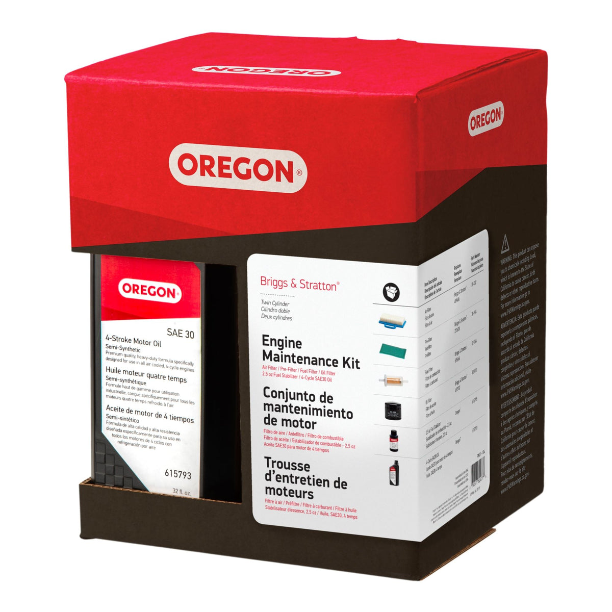 Oregon 01-104 Engine Maintenance Kit Compatible w/ some Briggs & Stratton Twin Cylinders