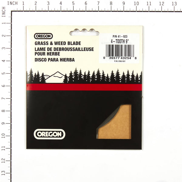 Oregon 41-923 Brush Cutter Blade, 9" 4 Tooth