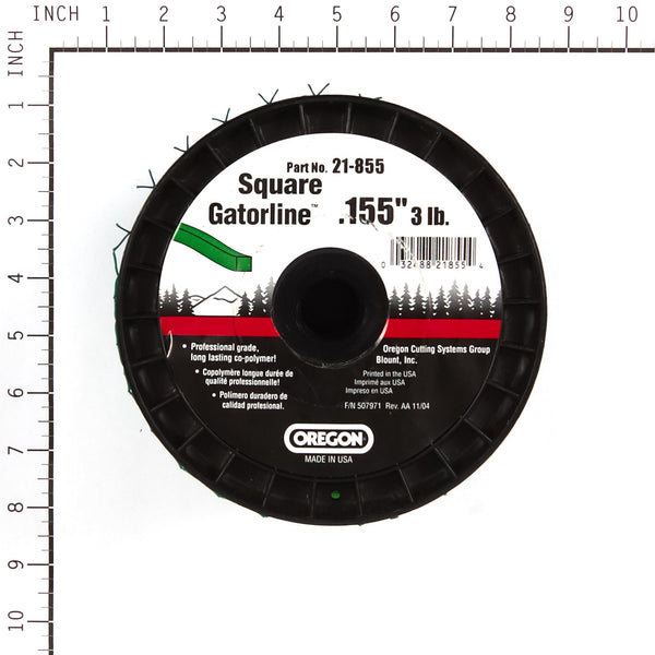 Oregon 21-855 GATORLINE,SQUARE .155 3LB SPOO