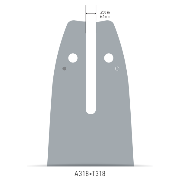 Oregon 140SDEA318 14" Single Rivet Guide Bar, 91 Series