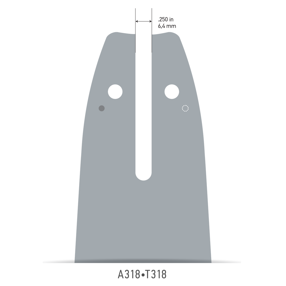 Oregon 104MLEA318 10" Single Rivet Guide Bar for 90 Series