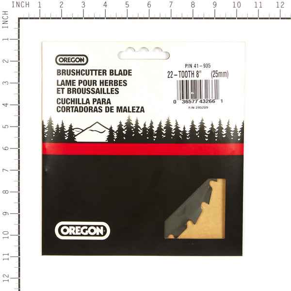 Oregon 41-935 Brush Cutter Blade, 8" 22 Teeth Compatible w/ Maxi Series.