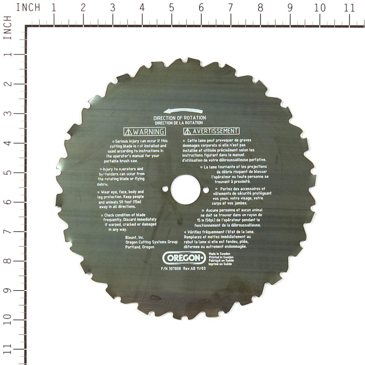 Oregon 41-929 Brush Cutter Blade, 9" 22 Teeth Compatible w/ XRT Series