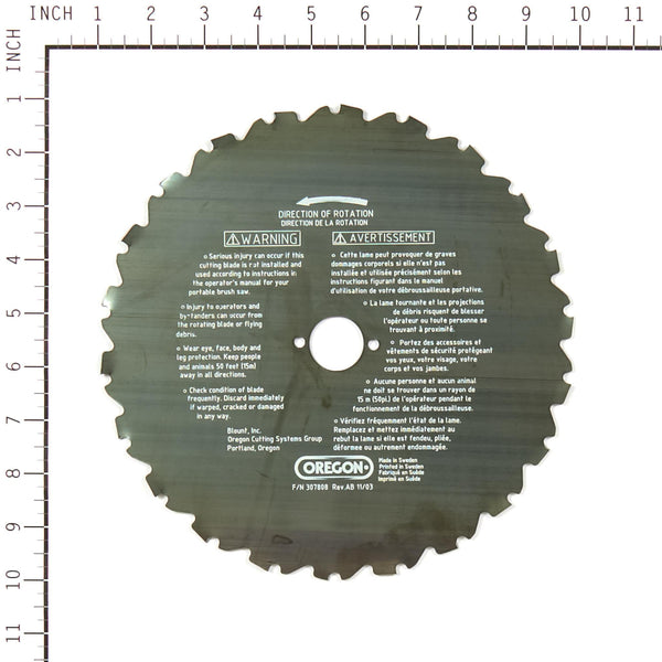 Oregon 41-929 Brush Cutter Blade, 9" 22 Teeth Compatible w/ XRT Series